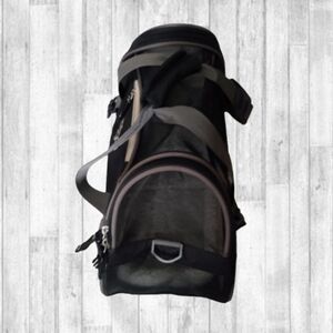 BERGAN Soft Side Pet Cat Carrier Black Tan Excellent Condition